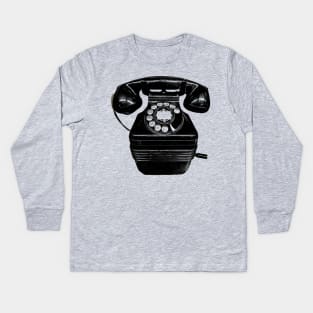 Vintage Telephone Kids Long Sleeve T-Shirt